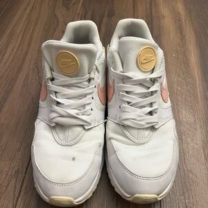 Nike Women's White and Peach Sneakers